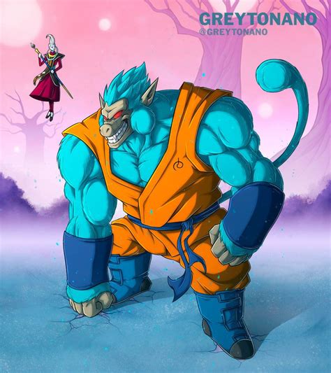 Blue Oozaru Goku By Greytonano Anime Dragon Ball Super Dragon Ball
