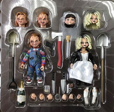 Neca Toys Bride Of Chucky Ultimate Chucky And Tiffany 2 Pack New