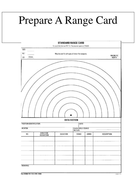 Range finder and range card. PPT - Prepare A Range Card PowerPoint Presentation, free download - ID:6646889