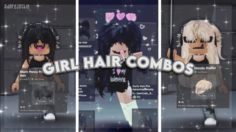 Roblox Girl Hair Combo Ideas Tiktok Compilation Youtube