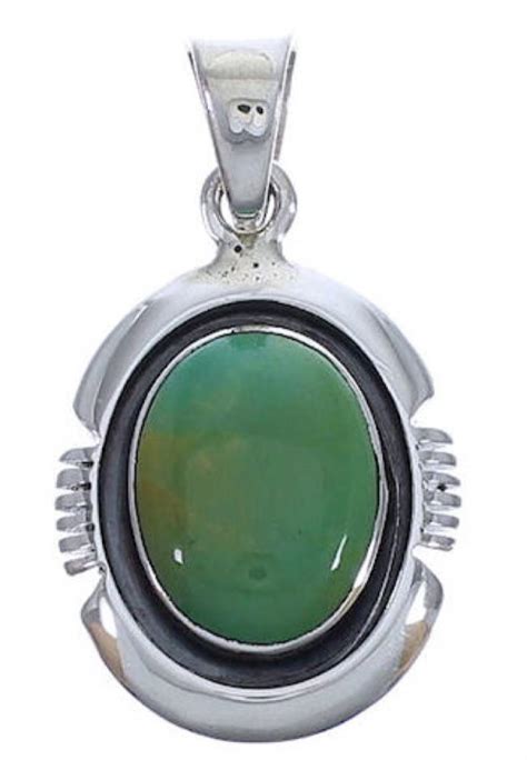 Genuine Sterling Silver Turquoise Jewelry Pendant Ex