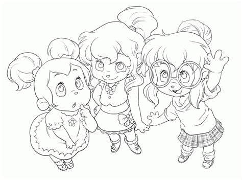 The Chipettes Cheerleading Coloring Pages Printable Coloring Pages