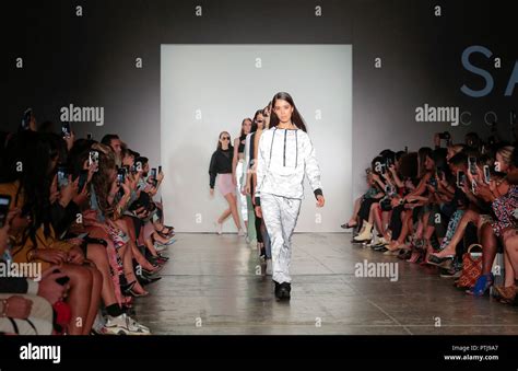 New York Ny September 7 2018 Model Walks The Runway For Saski