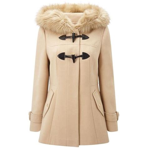 New womens jacket ladies duffle coat toggle warm plus size. Miss Selfridge Petite Duffle Coat (£65) liked on Polyvore ...