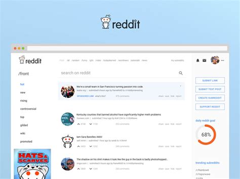 Creative Reddit Homepage Ui Redesigns
