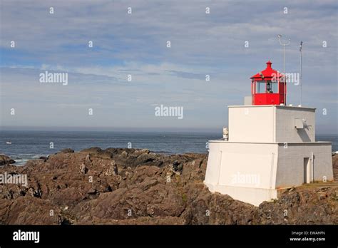 Amphitrite Point Lighthouse Ucluelet British Columbia Stock Photo Alamy