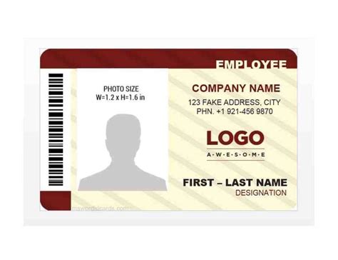 Blank State Id Template Free 35 Amazing Id Card Templates In