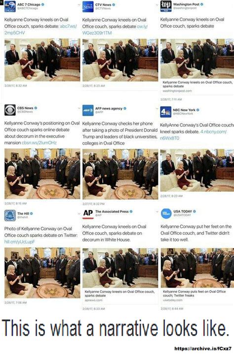 THE NARRATIVE Kellyanne Conway S Oval Office Couch Photo Know Your Meme