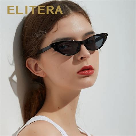 elitera brand fashion luxury cat eye sunglasses women men colorful lens summer sun glasses