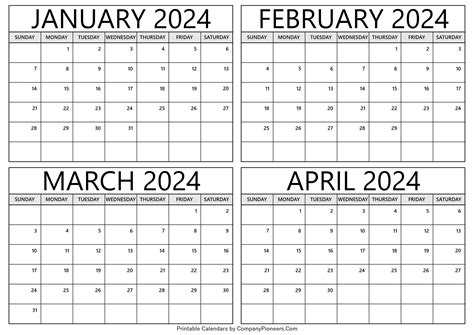 February March April 2024 Calendar Yoko Anatola