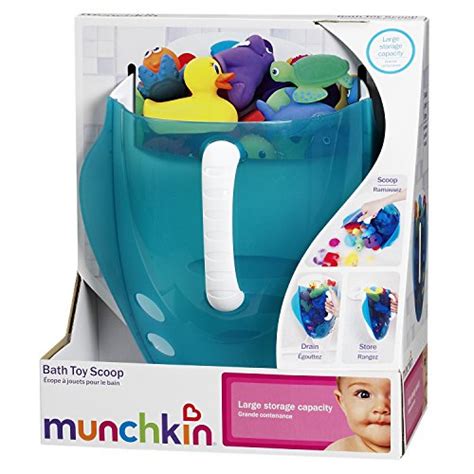 Munchkin Scoop Drain And Store Bath Toy Organizer Blue