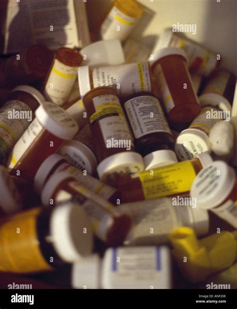 A Stack Of Prescription Medication Bottles Stock Photo Alamy