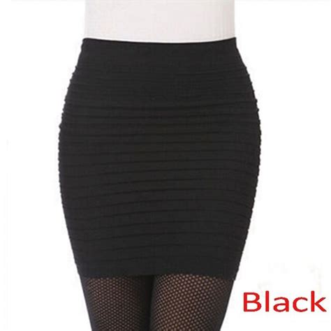 Buy Fashion 1 Pc Women Simple Pleated Seamless Stretch Tight Skirt Fashion Sexy