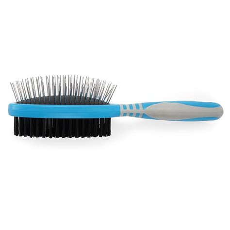 Ancol Ergo Dog Grooming Double Sided Pin And Bristle Brush Feedem