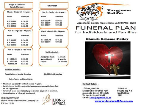 Individual Church Funeral Policy