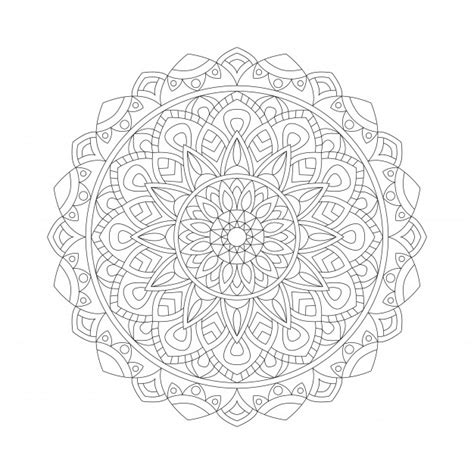 Download Abstract design black white element. round mandala in ...