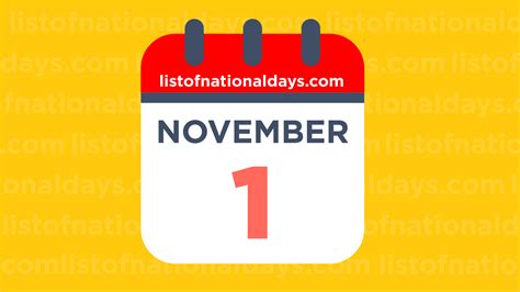 November 1st List Of National Days
