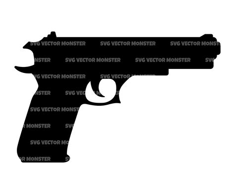Handgun Svg Pistol Svg Weapon Svg Vector Cut File For Etsy