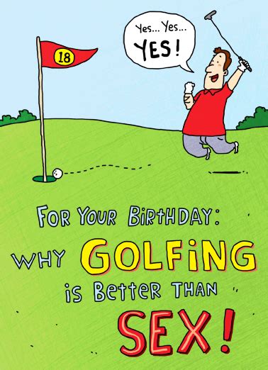 Funny Birthday Card Golf Is Better From