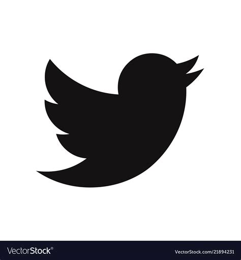 Twitter Bird Logo Icon Social Media Symbol Vector Image