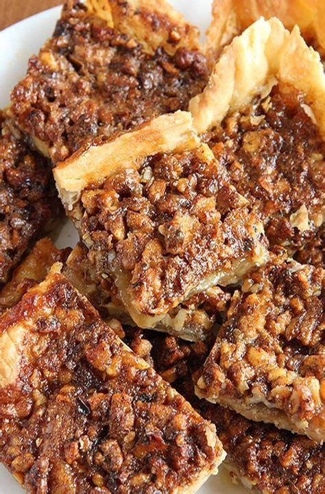 Pecan Pie In A Bite Size Bar Crescent Roll Dough Makes This Pecan Bar