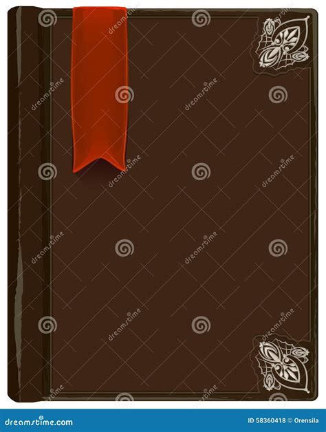 Closed Brown Book With Bookmark Stock Vector Illustration Of