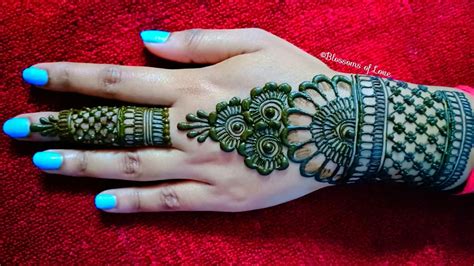 Back Hand Beautiful Henna Design Simple And Easy Mehndi Designs For