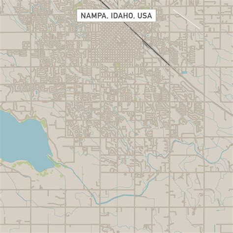 Nampa Idaho Us City Street Map 15054979 Poster Print