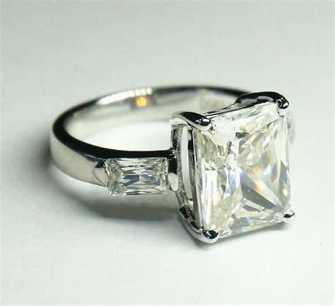 Celebrity Style 925 Sterling Silver 3 Carat Princess Cut Simulated