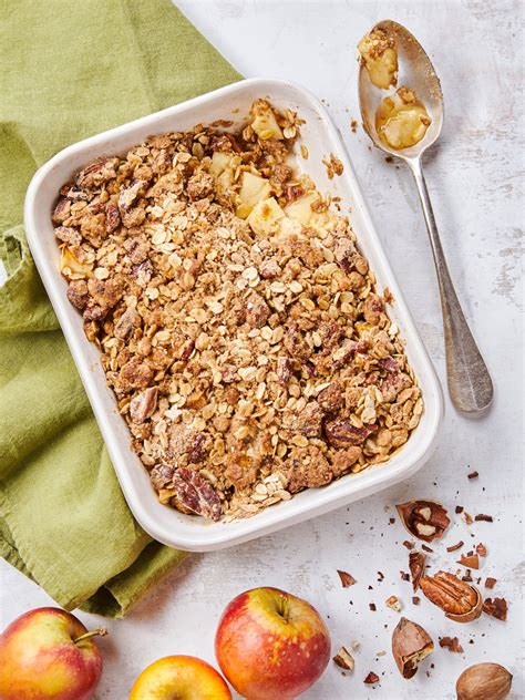 Oatmeal Crumble Healthy Apple Recipe Chefsane