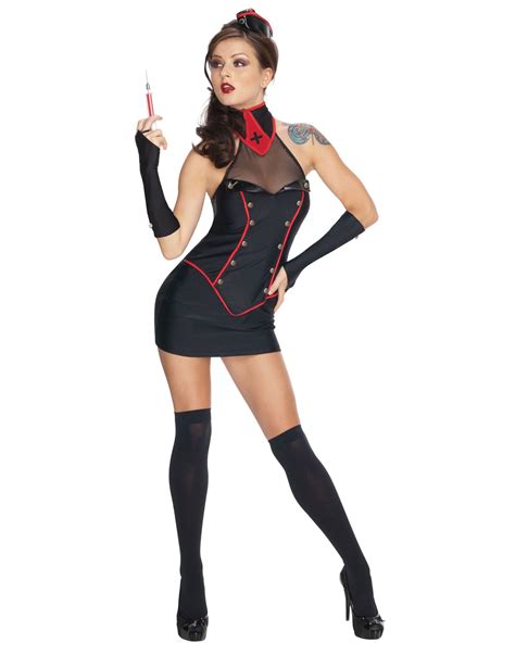 Sexy Naughty Nurse Bad Medicine Gothic Adult Womens Halloween Costume