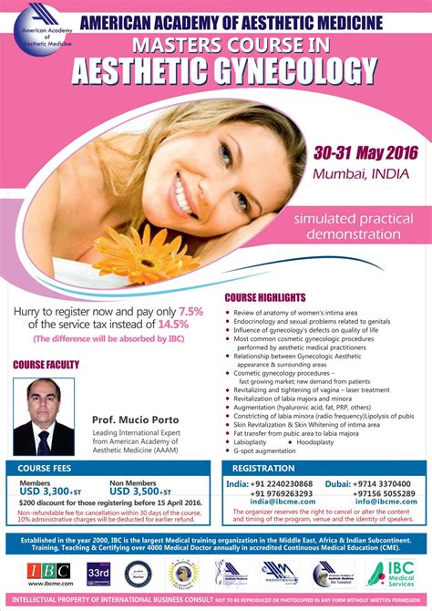 aesthetic gynecology masters course at mumbai india by aaam aesthetic medicine gynecology