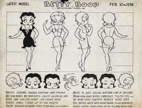 Smbettymodel Vintage Cartoons 1930s Cartoons Classic Cartoons Model Sheet Character
