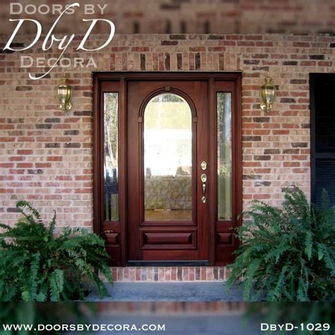 Custom Estate Beveled Glass Front Entry Solid Wood Doors By Decora