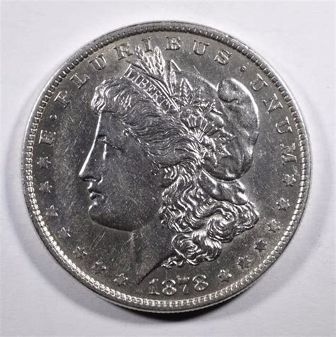 1878 8tf Morgan Silver Dollar Au Bu