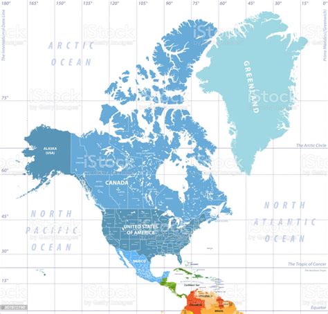 North America High Detailed Political Map All Layers
