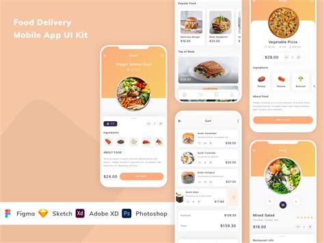 Food Delivery Mobile App Ui Kit Search By Muzli