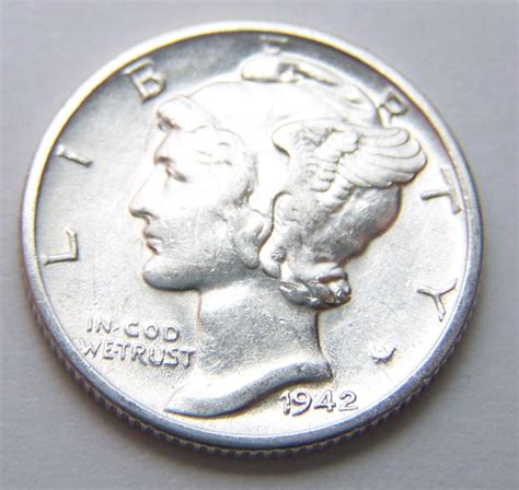 My Coin Pictures 1942 D Double Date Mercury Silver Dime