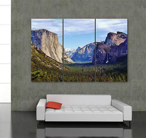 Yosemite National Park On Canvas California Wall Art Large Etsy