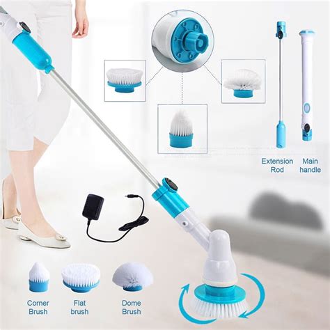Buy Electric Spin Scrubber 360 Cordless Bathroom Cleaning Brush With 3 Replaceable Scrubber