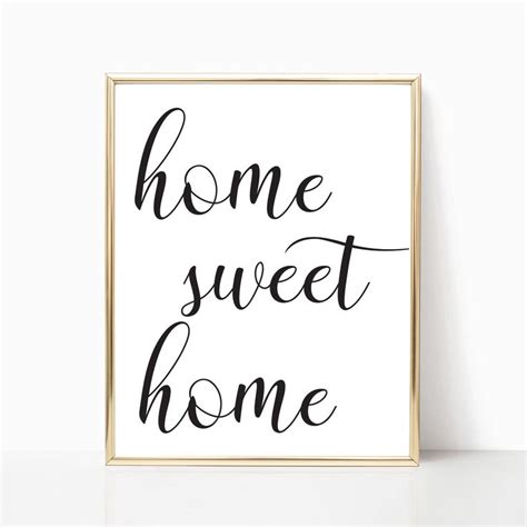 Home Sweet Home Printable Home Sweet Home Print Home Sweet Etsy