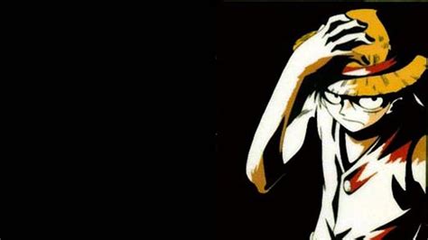 One Piece Luffy With Black Background Hd Gambar Wallpapers