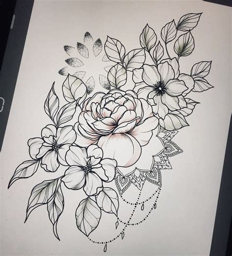Pinterest •linell• Tattoo Design Drawings Sleeve Tattoos Flower