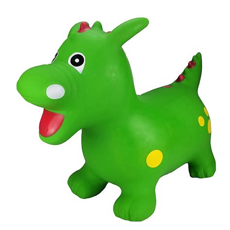 Hippity Hoppity Inflatable Jumping Dinosaur Ride On Rubber Bouncing