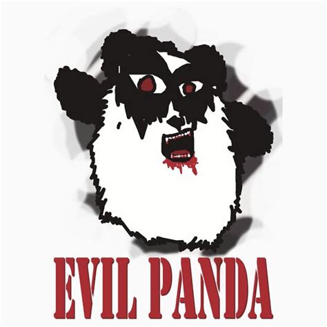 Evil Panda Stickers By Amy101 Redbubble