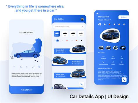 Enjoy learning about car design. Car Details App | UI Design kit for Sketch and XD by ...