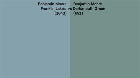 Benjamin Moore Franklin Lakes Vs Dartsmouth Green Side By Side Comparison