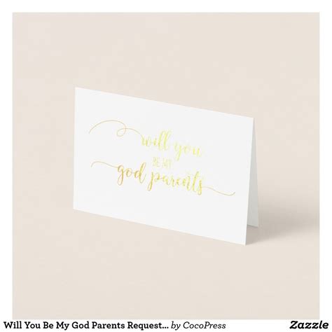Will You Be My God Parents Request Card | Zazzle.co.uk | God parents, Parents cards, Godparent gifts