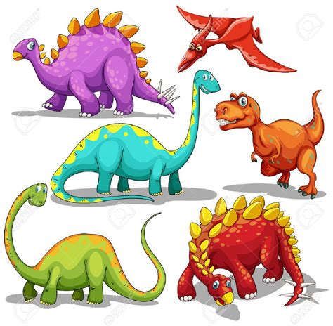 Verschillende Soorten Dinosaurussen Illustratie Royalty Vrije Cliparts