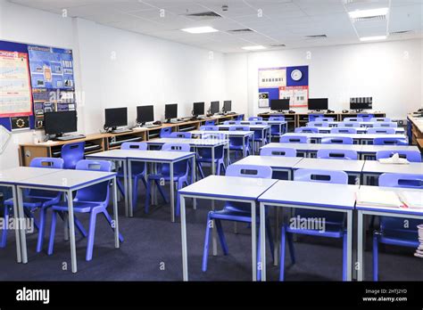 English Modern High School Classroom Stock Photo Alamy